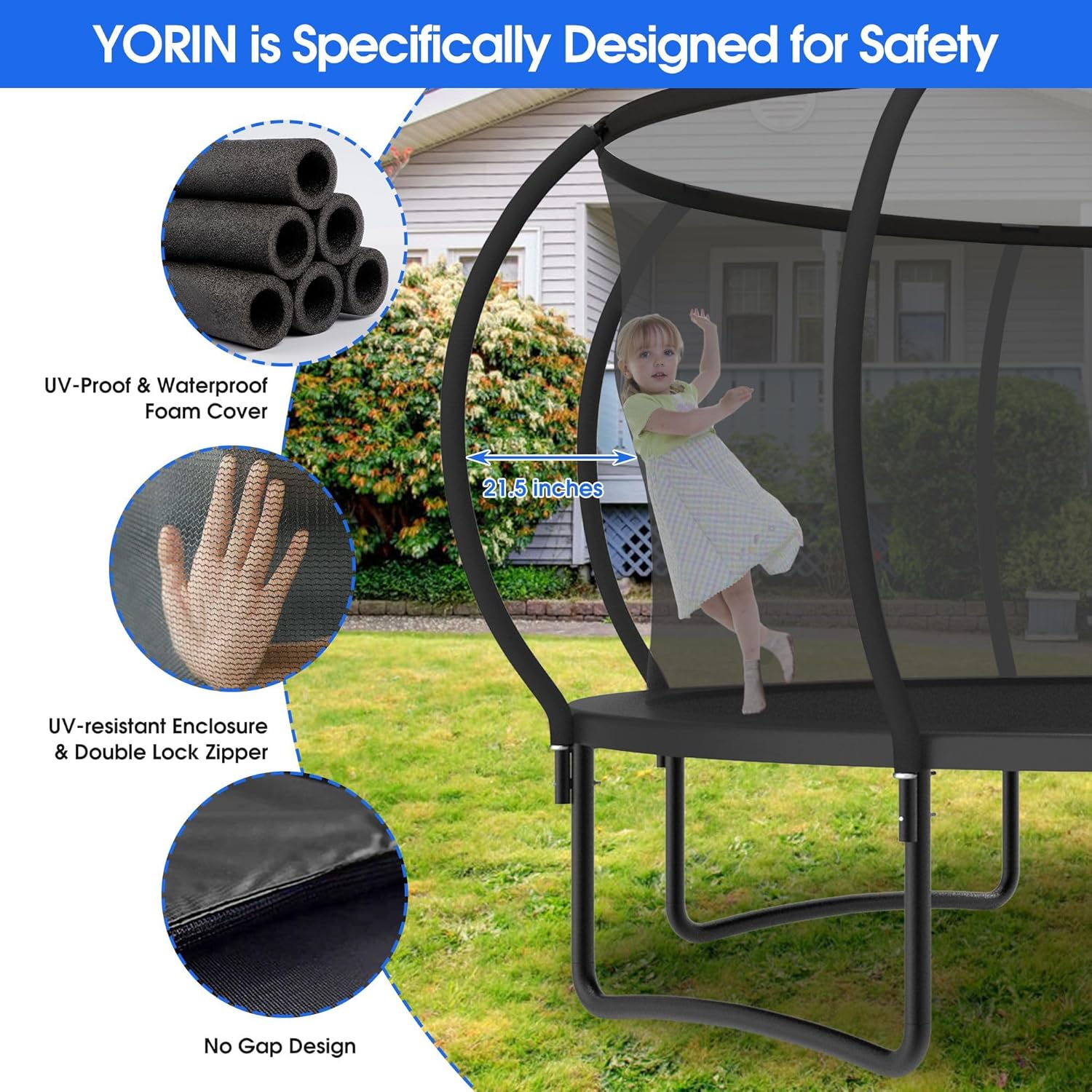 Large Outdoor Trampoline with  - Outdoor Lighting For Garden avaliação e preço