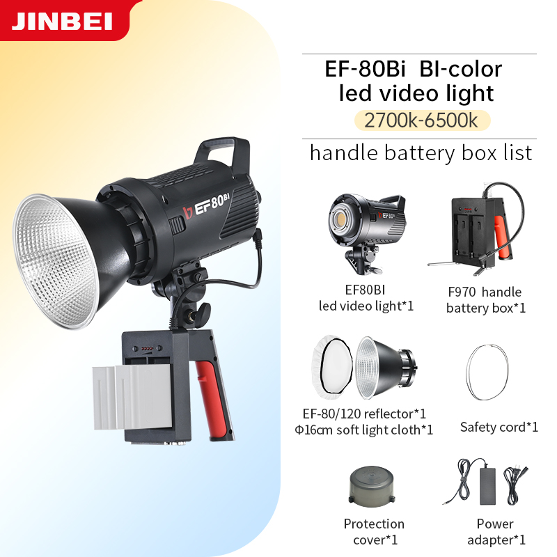 JINBEI EF-80Bi Handheld LED Vi - Outdoor Lighting Video avaliação e preço