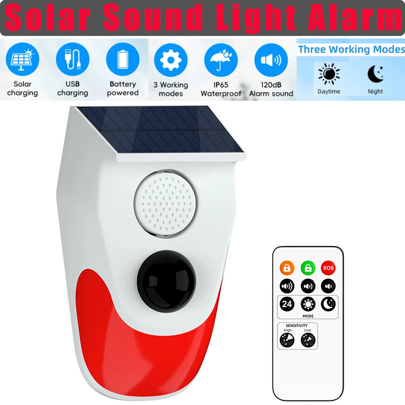 Solar Sound Light Alarm Wirele - Outdoor Lighting Wireless avaliação e preço