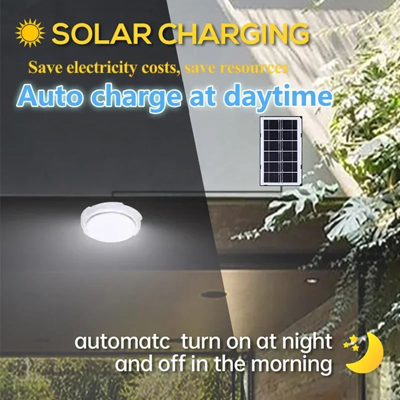 LED Solar Ceiling Light 25/60W - Outdoor Lighting Under Roof avaliação e preço