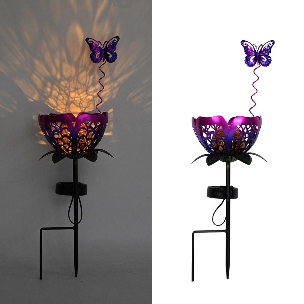 Lotus Shaped Solar Powered Lam - Outdoor Lighting Ground Fixtures avaliação e preço