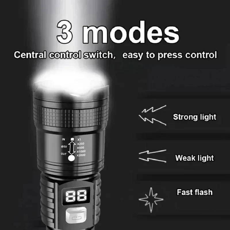 P50 High Brightness Flashlight - Outdoor Lighting Permanent avaliação e preço