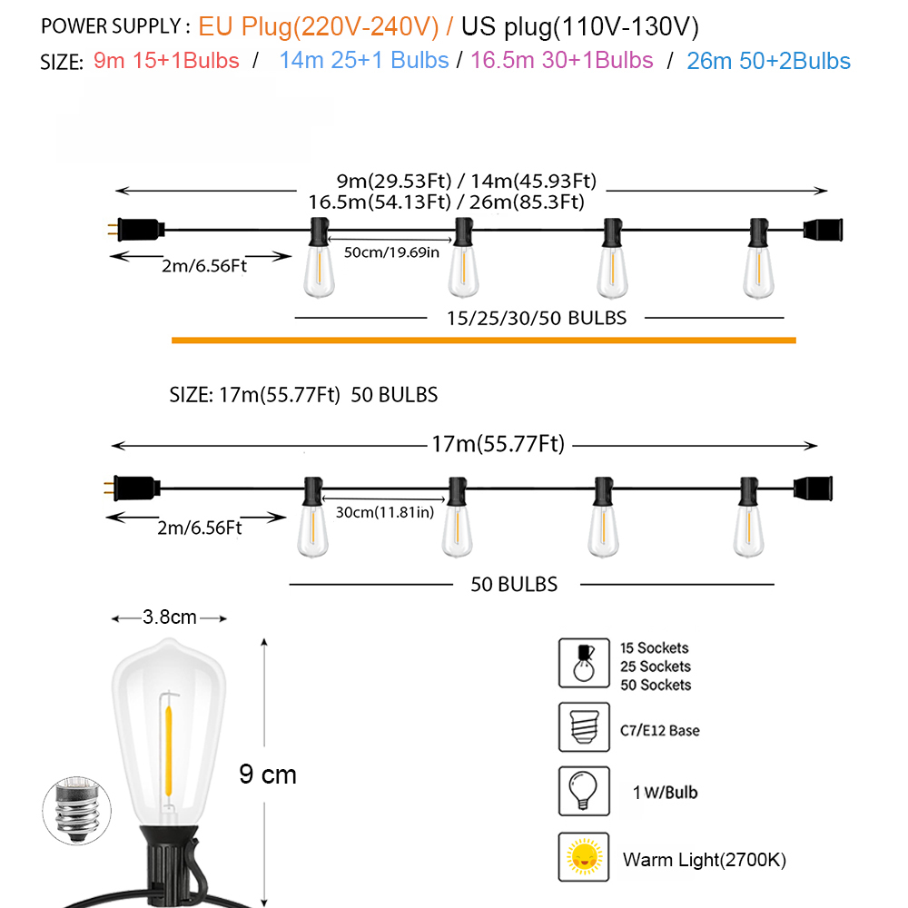 LED String Lights LED Outdoor  - Outdoor Lighting Driveway avaliação e preço