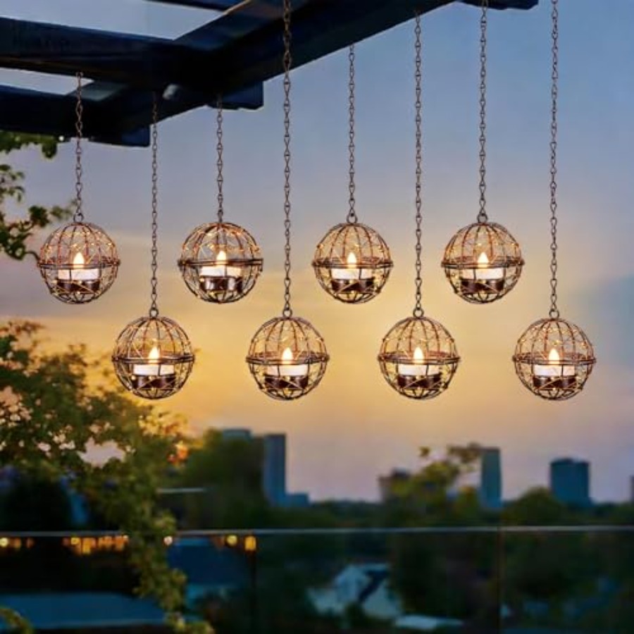 Outdoor Solar Hanging Lanterns - Outdoor Lighting Globes avaliação e preço