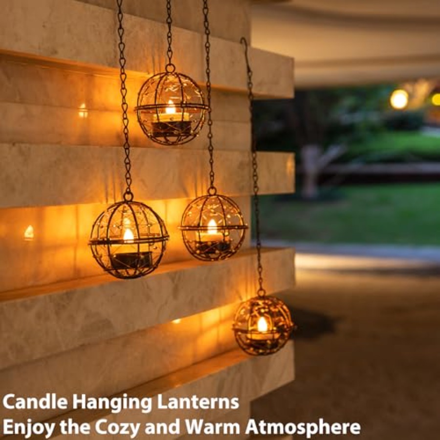 Outdoor Solar Hanging Lanterns - Outdoor Lighting Globes avaliação e preço