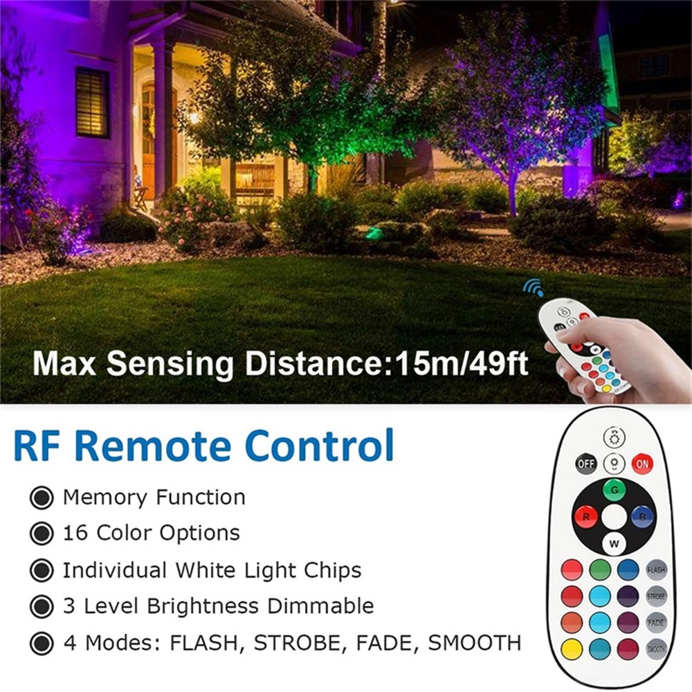 RGBW Landscape Lighting 10W wi - Outdoor Lighting For Garden avaliação e preço