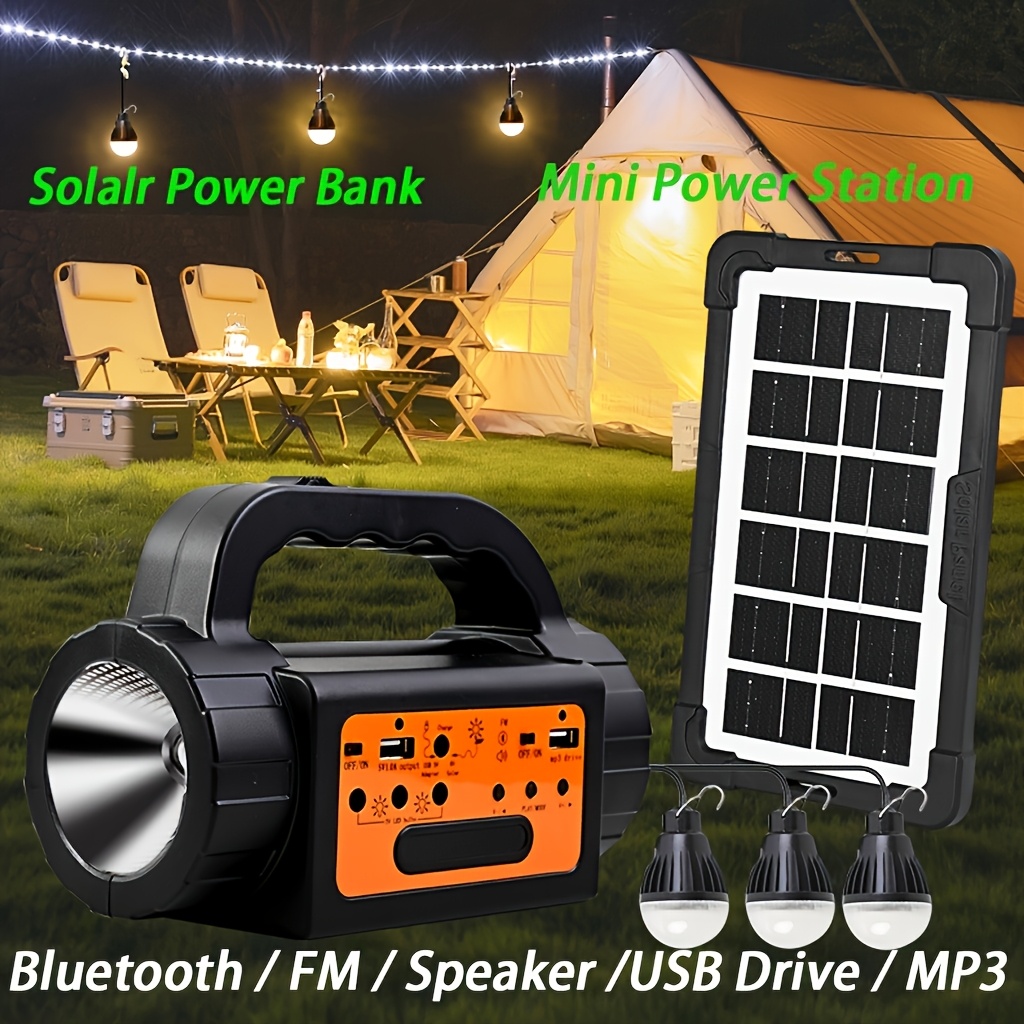 Solar Rechargeable Camping Lig - Outdoor Lighting Wire avaliação e preço