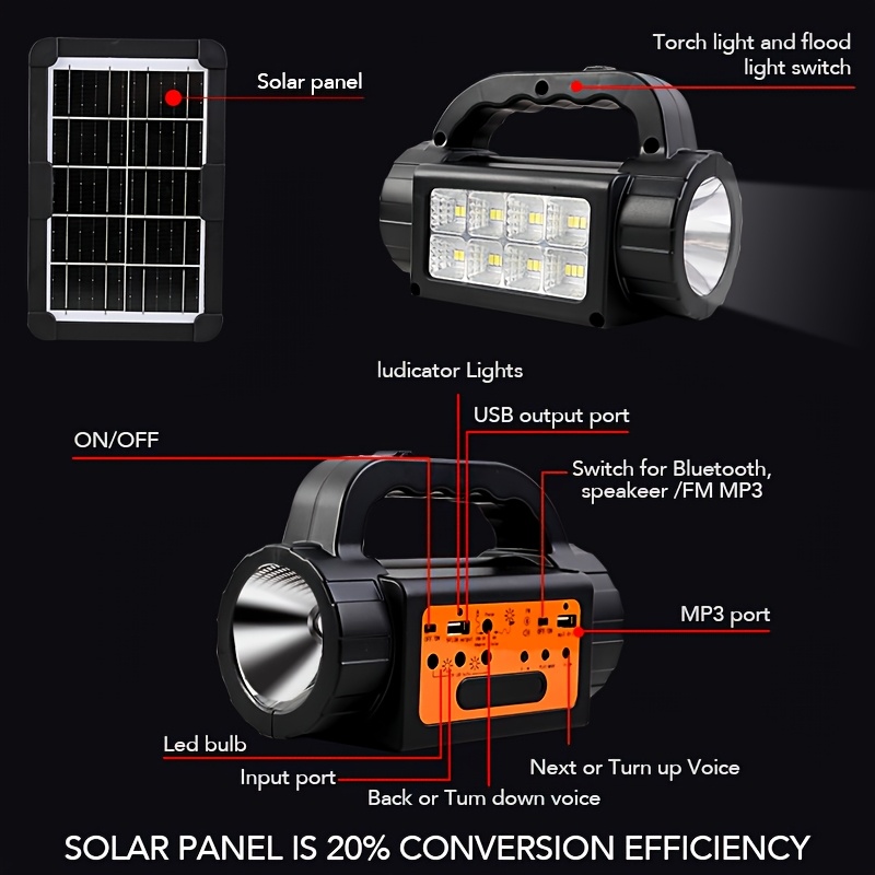 Solar Rechargeable Camping Lig - Outdoor Lighting Wire avaliação e preço