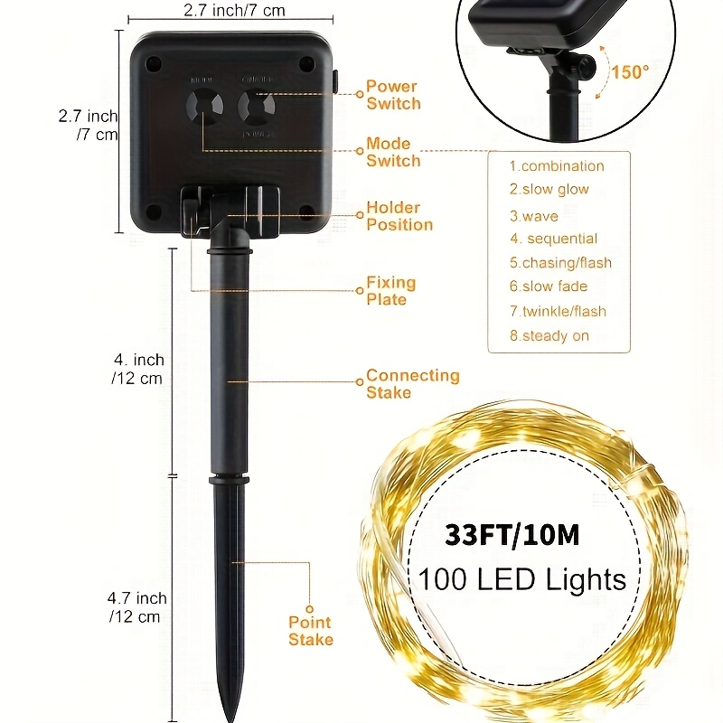 8/9-Pack Solar-Powered Outdoor - Outdoor Lighting Wire avaliação e preço