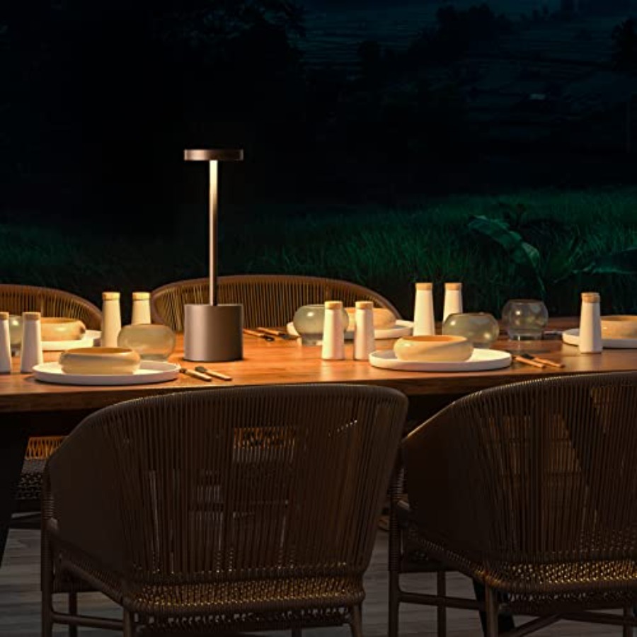 Cordless Table Lamp Rechargeab - Outdoor Lighting Restaurant avaliação e preço