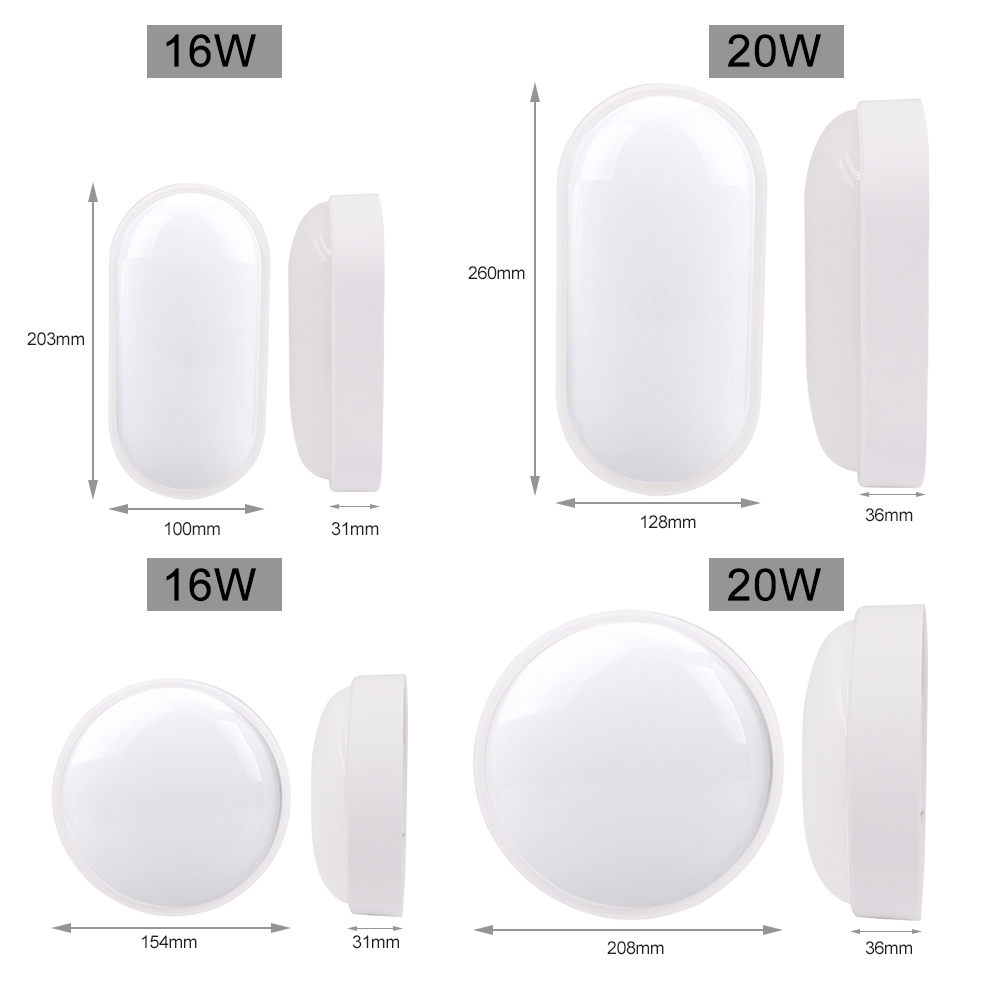 LED Moistureproof Wall Lamp 16 - Outdoor Lighting Under Roof avaliação e preço