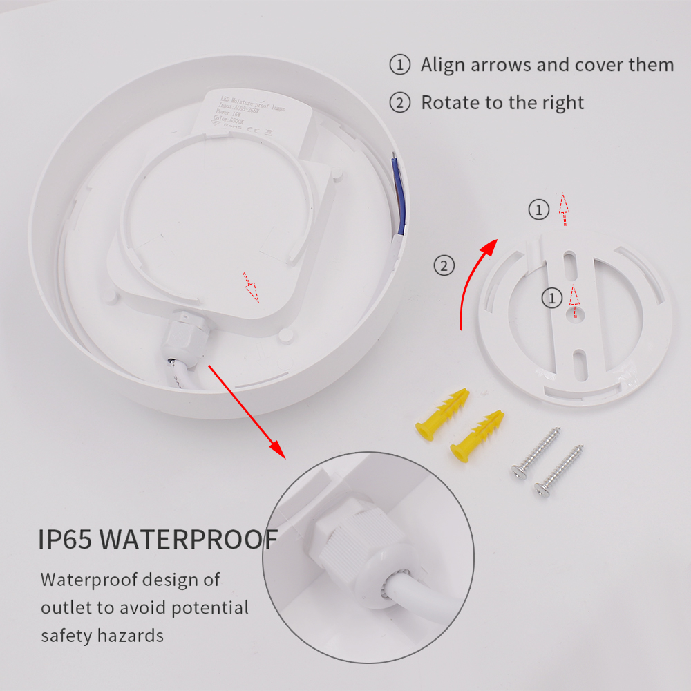 LED Moistureproof Wall Lamp 16 - Outdoor Lighting Under Roof avaliação e preço