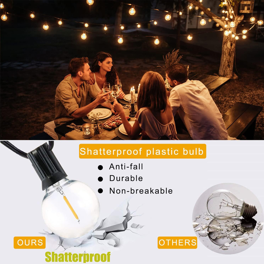 8M/15M G40 Globe String Lights - Outdoor Lighting Globes avaliação e preço