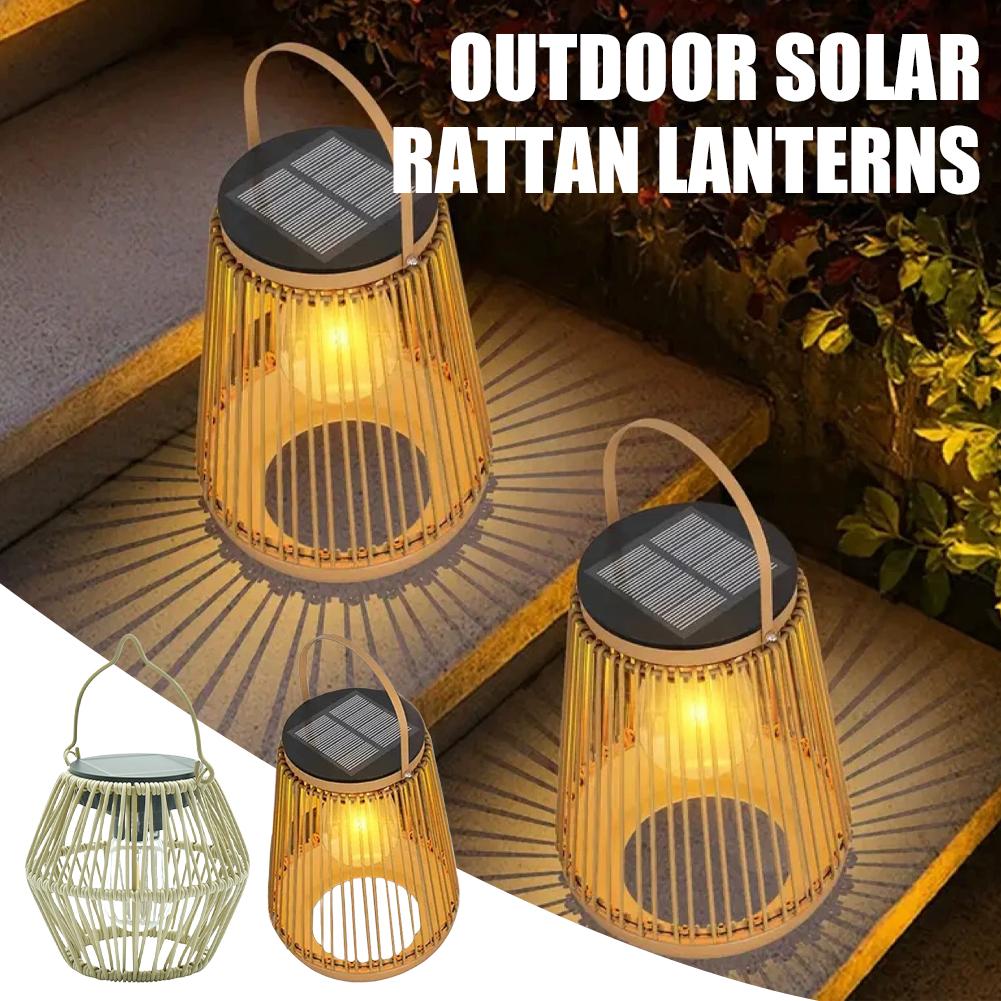 IP65 Waterproof Solar Rattan L - Outdoor Lighting For Garden avaliação e preço