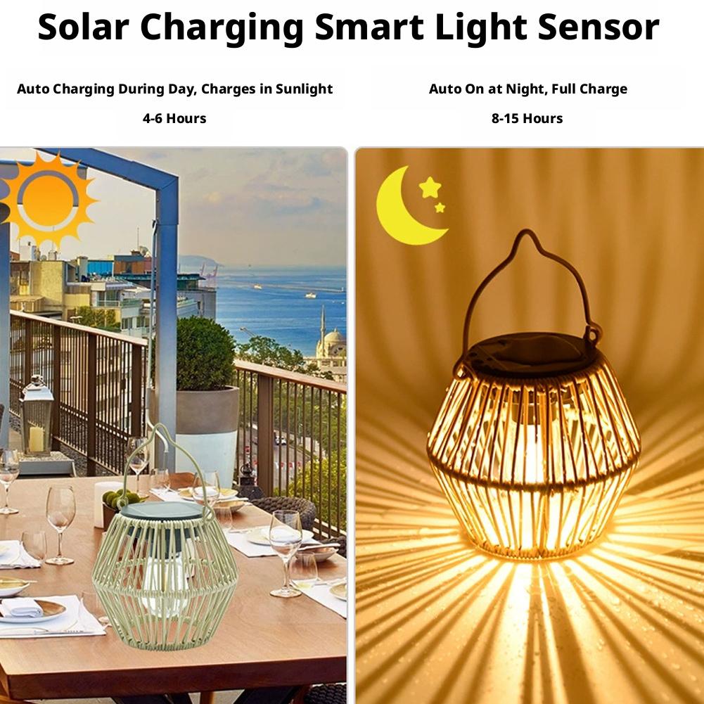 IP65 Waterproof Solar Rattan L - Outdoor Lighting For Garden avaliação e preço