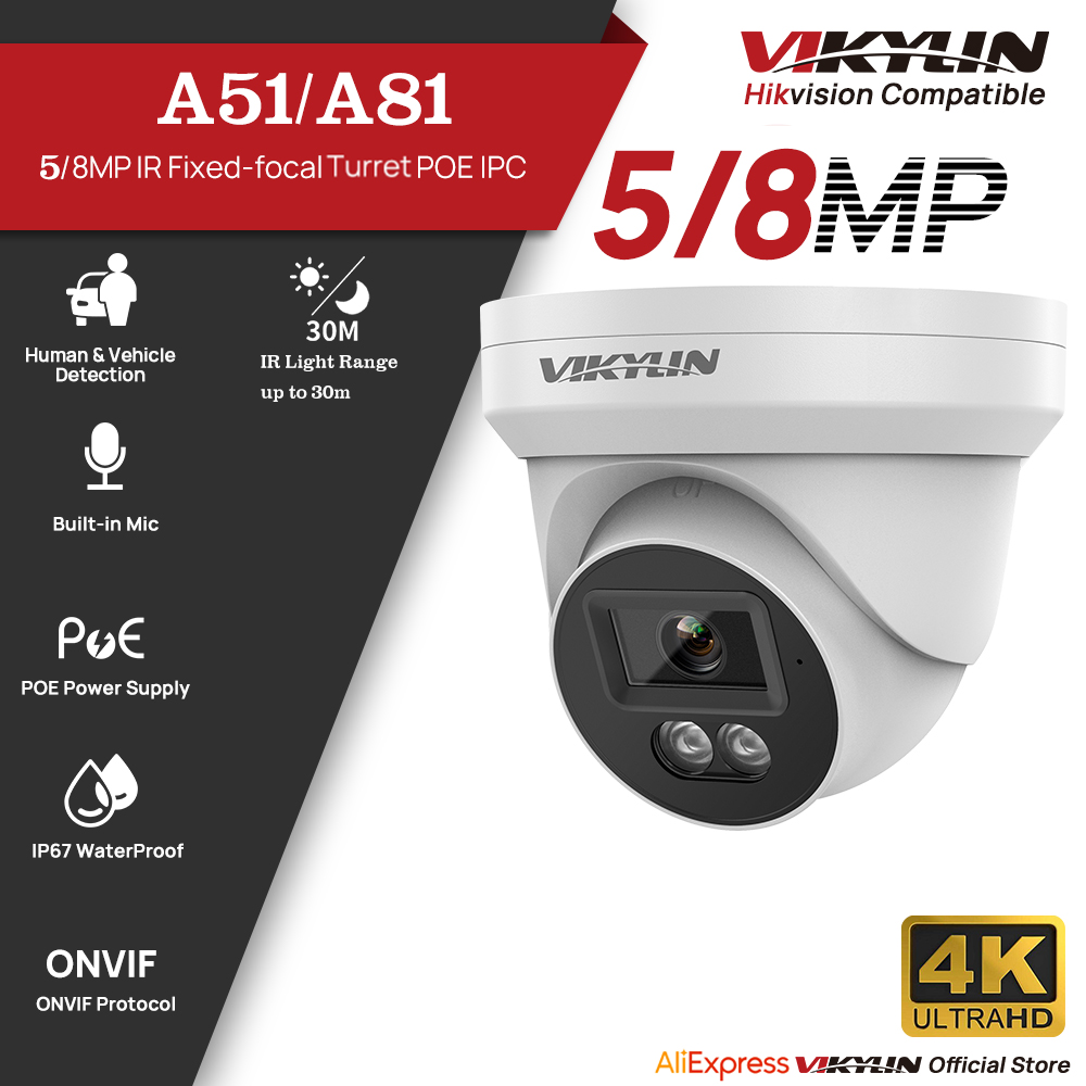 VIKYLIN 5/8MP HD IP Security C - Outdoor Lighting Under Roof avaliação e preço