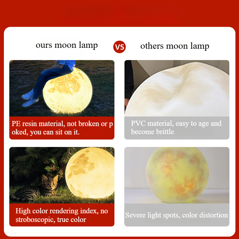 PE Moon Lamp Outdoor Garden De - Outdoor Lighting Volt avaliação e preço