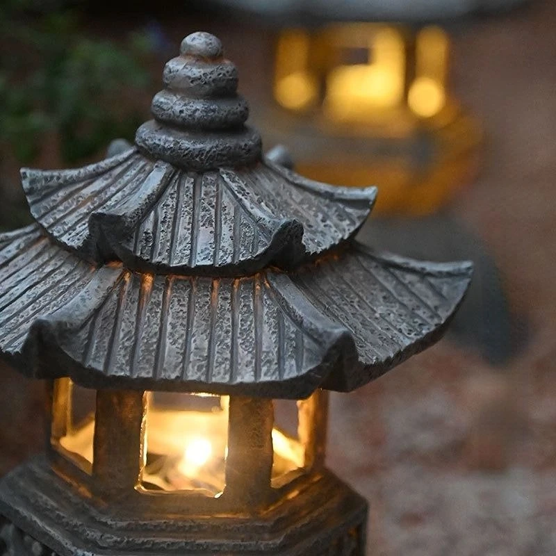 Solar LED Pagoda Lantern for B - Outdoor Lighting Architectural avaliação e preço