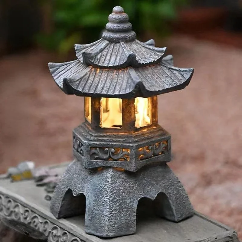 Solar LED Pagoda Lantern for B - Outdoor Lighting Architectural avaliação e preço