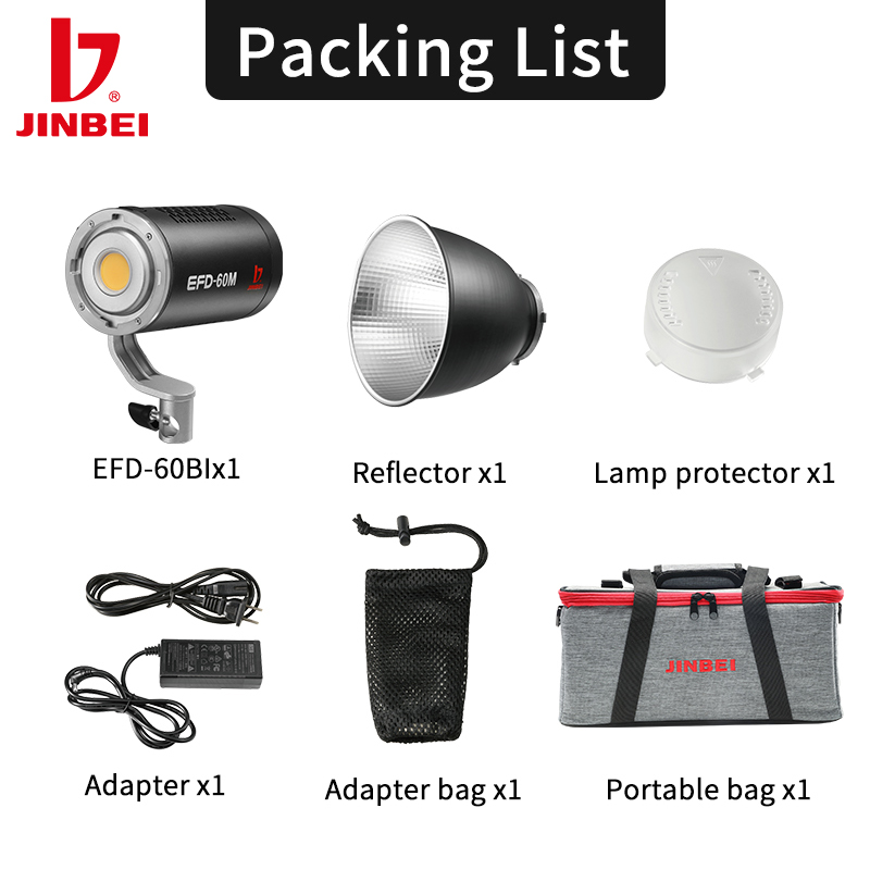 JINBEI EFD-60M High Quality LE - Outdoor Lighting Video avaliação e preço
