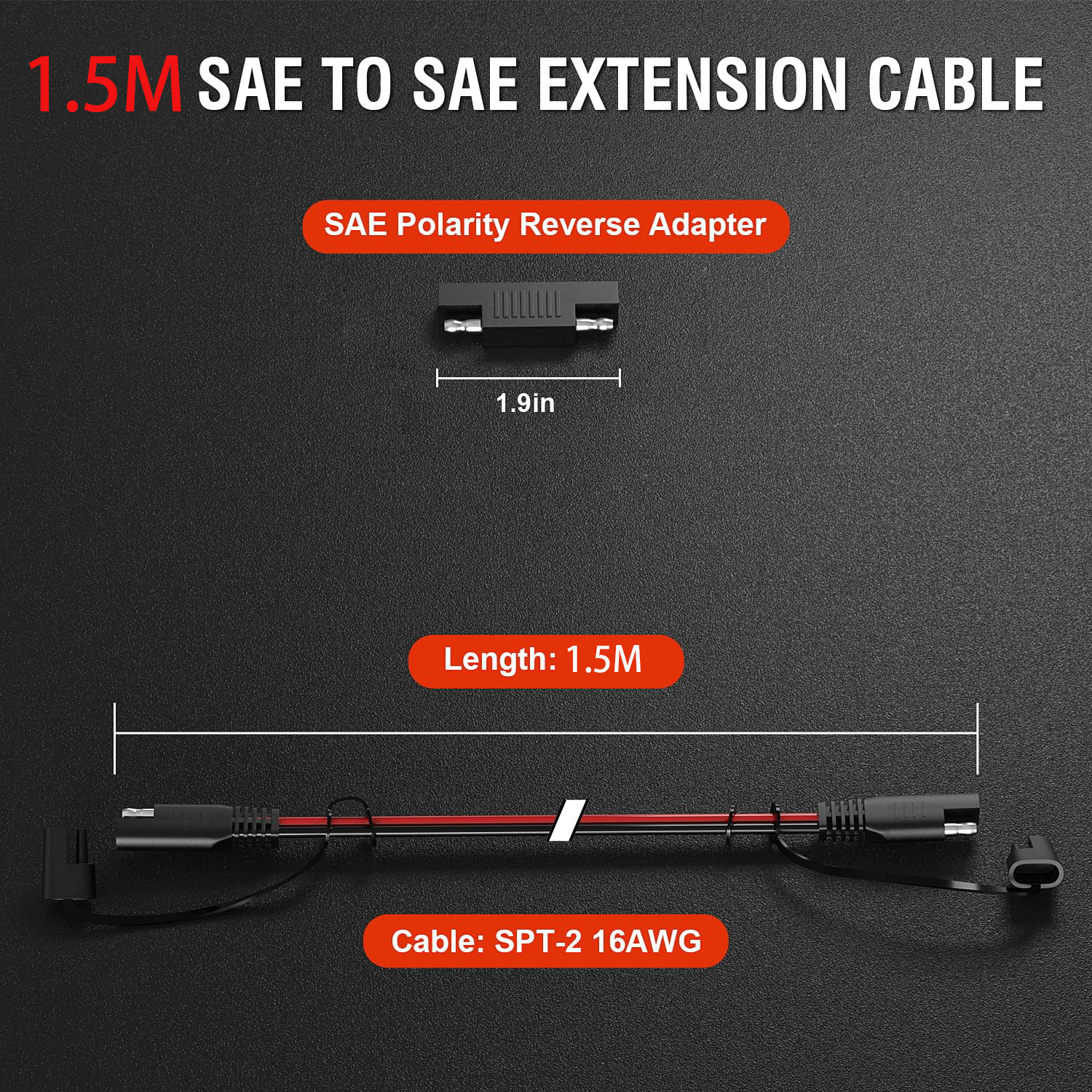 JMUYTOP 16AWG SAE Extension Ca - Outdoor Lighting Extension Cable avaliação e preço
