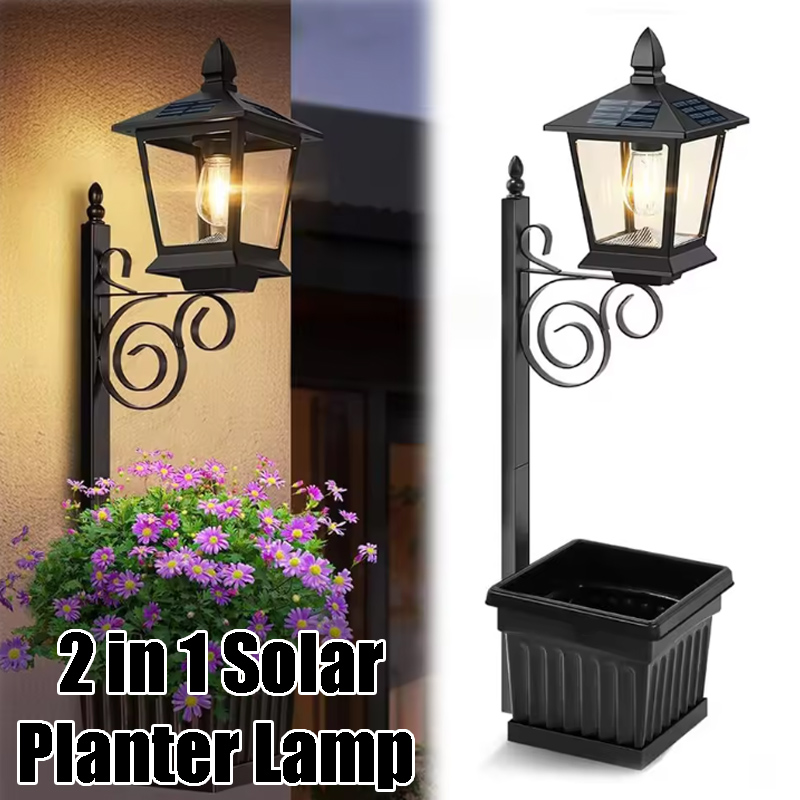 Solar Powered 2-in-1 Flower Po - Outdoor Lighting For Garden avaliação e preço