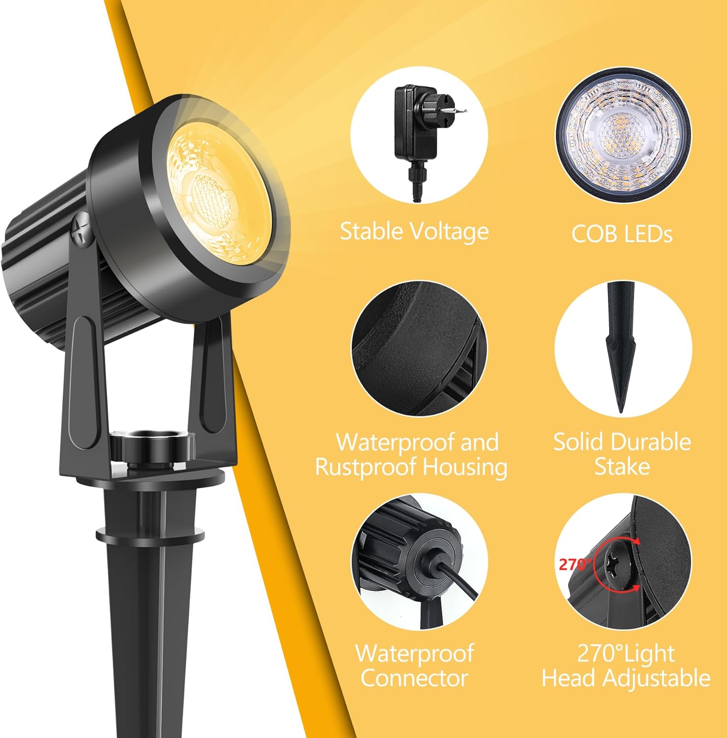 4/6/8LEDS 3000K Outdoor Spotli - Outdoor Lighting Low Voltage avaliação e preço