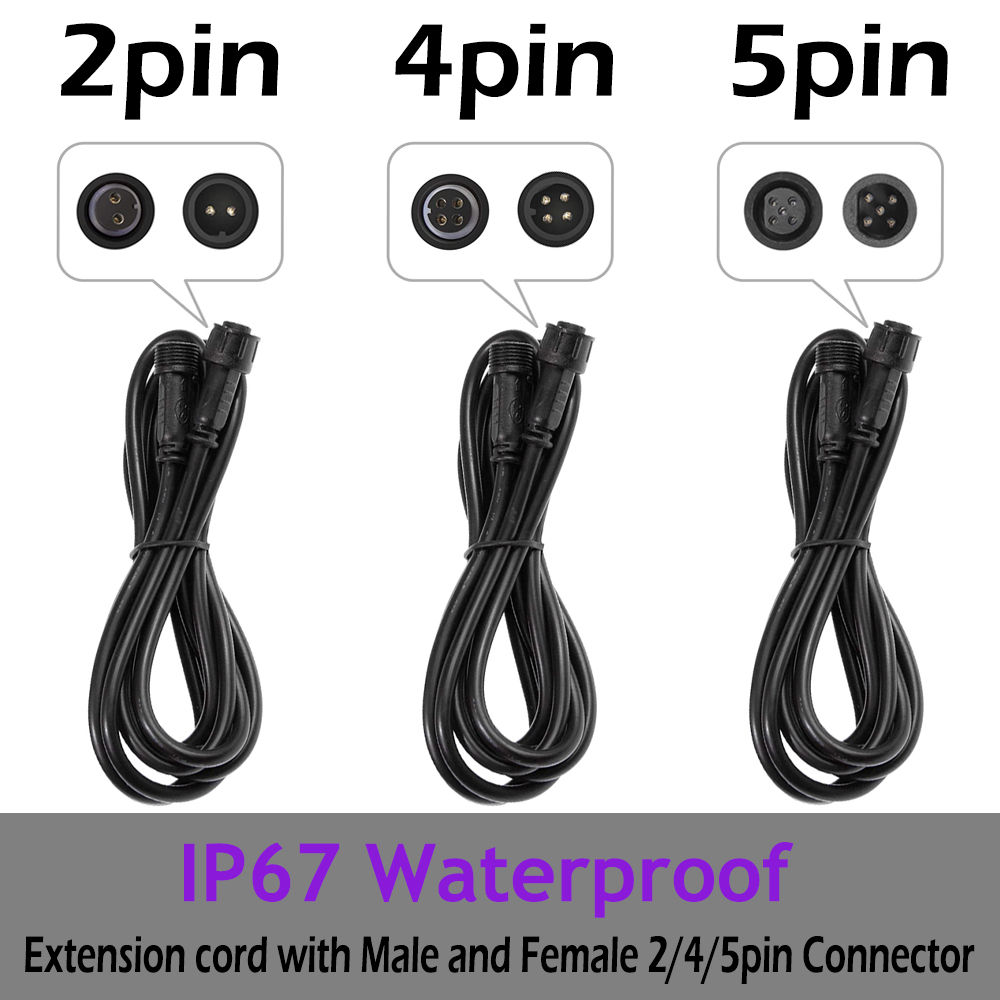2PIN/4PIN 1meter/2meter/3meter - Outdoor Lighting Extension Cable avaliação e preço