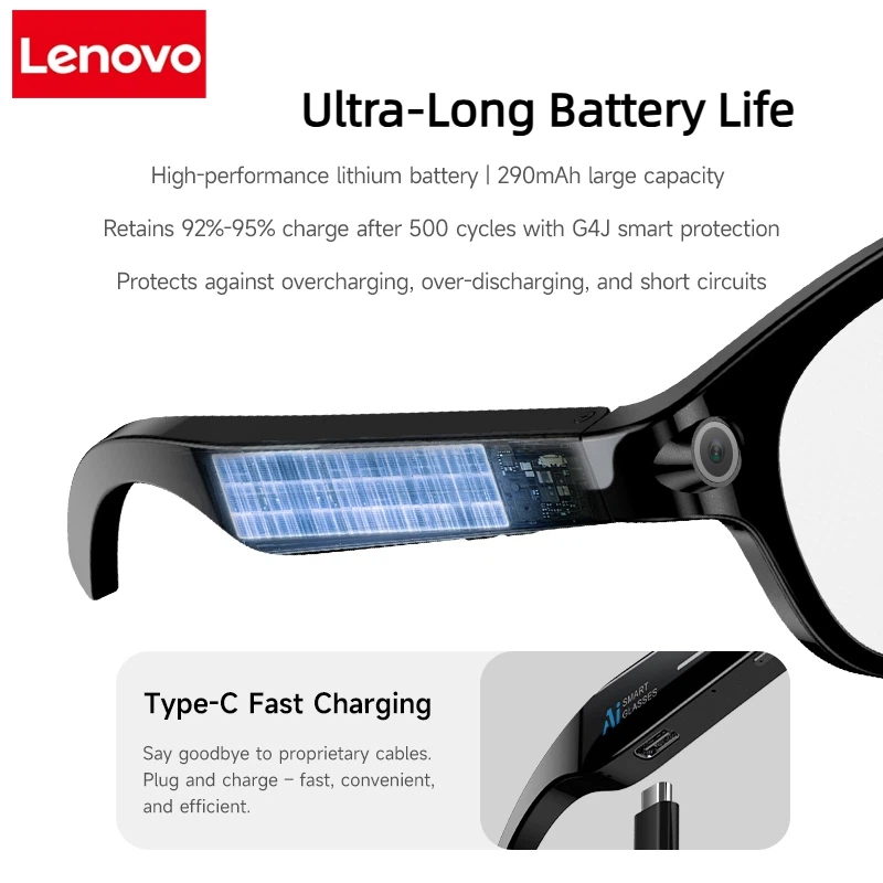 Lenovo AI Smart Glasses 8K HD  - Outdoor Lighting Video avaliação e preço