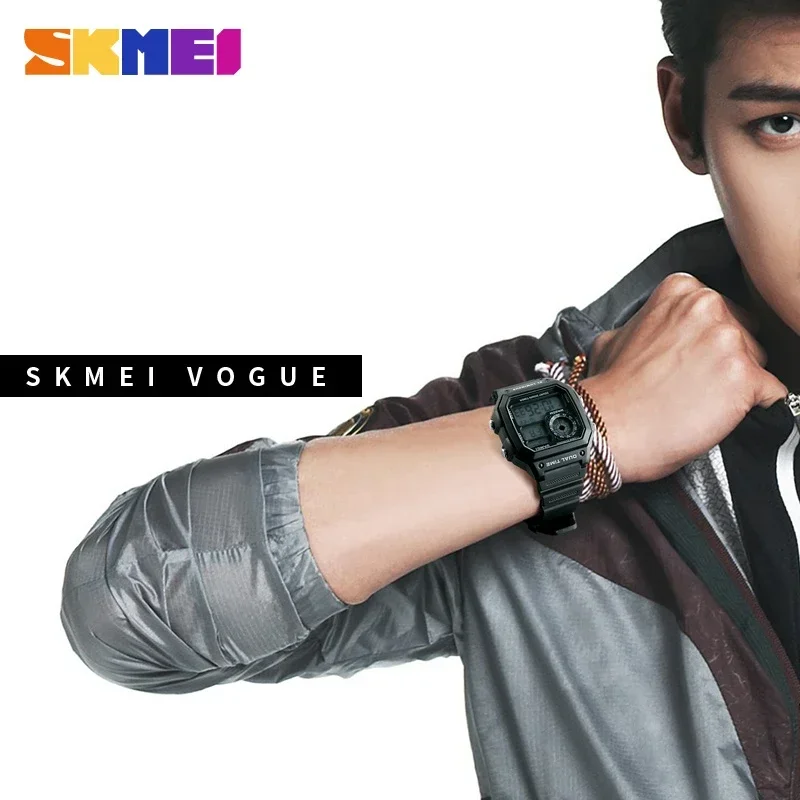 SKMEI 1299 Fashion Men PU Stra - Outdoor Lighting Zones avaliação e preço