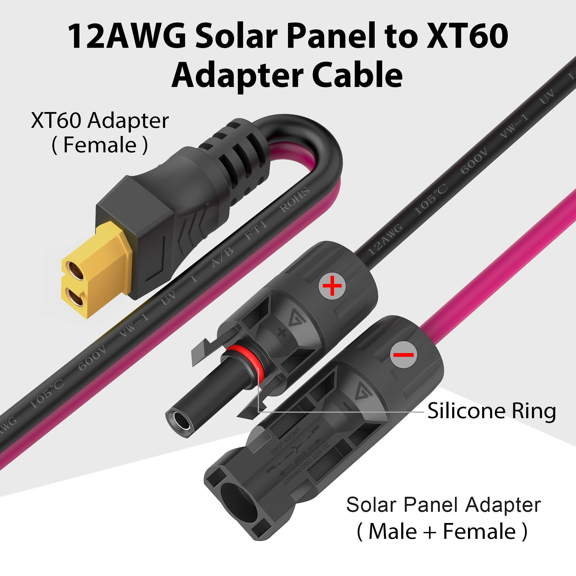 Solar to XT60 extension cable  - Outdoor Lighting Extension Cable avaliação e preço