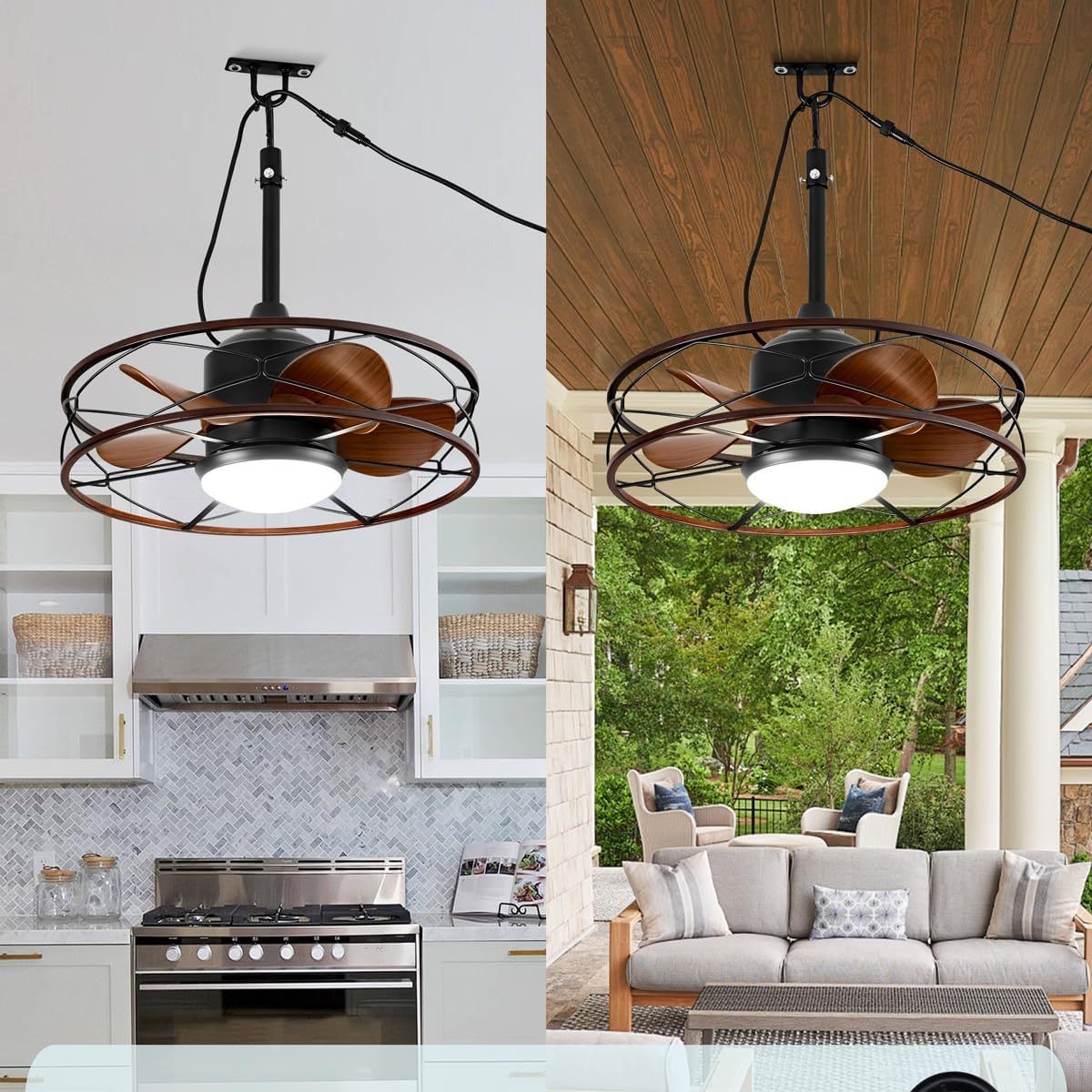 20Inch LED Outdoor Ceiling Fan - Outdoor Lighting Under Roof avaliação e preço