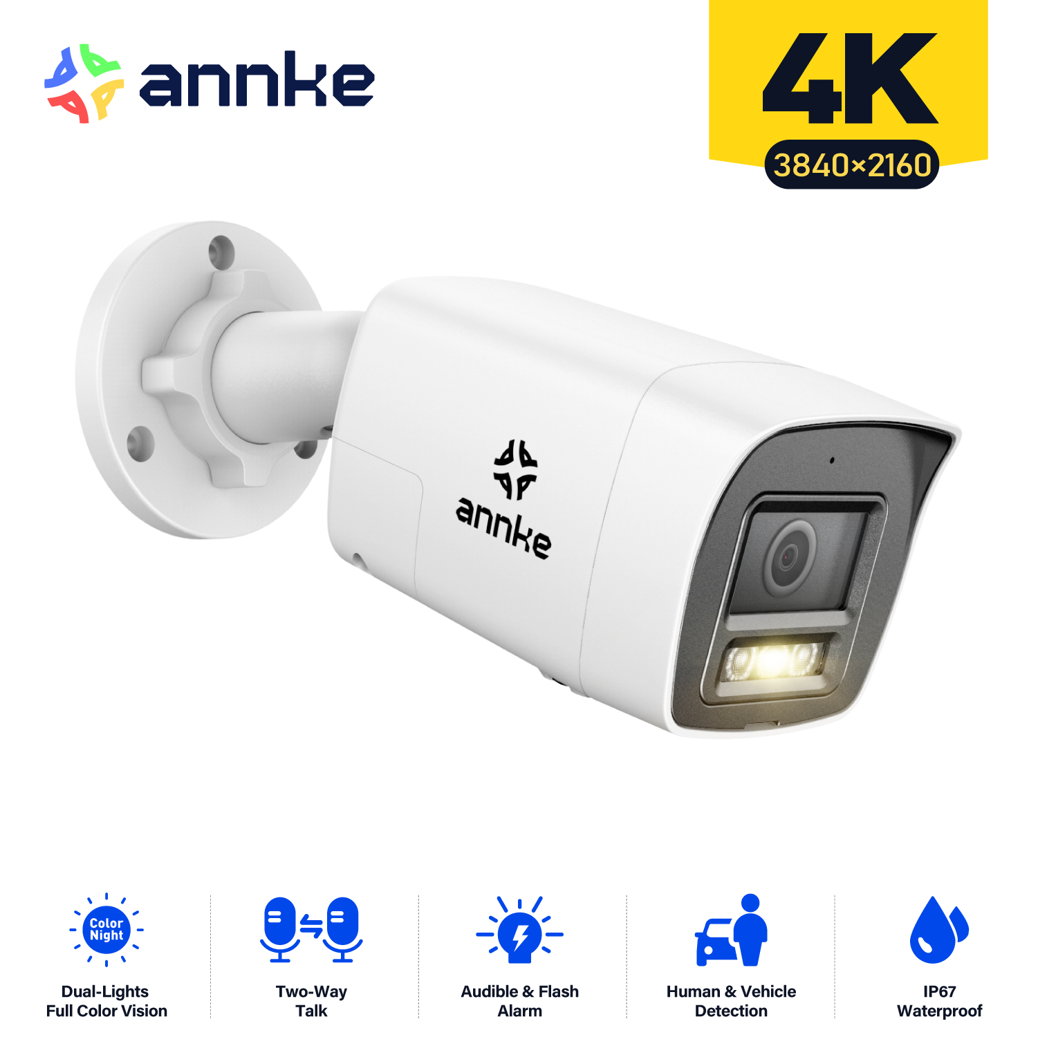 Annke 8MP 4K HD IP Security Ca - Outdoor Lighting Under Roof avaliação e preço