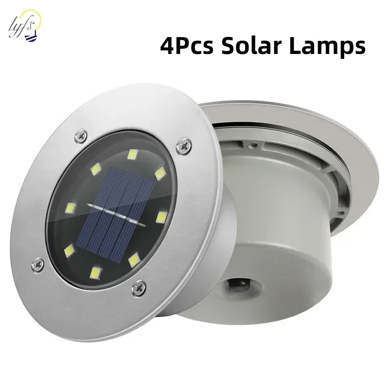 4Pcs LED Solar Garden Lights O - Deck Step Light avaliação e preço