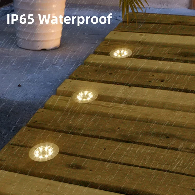 4Pcs LED Solar Garden Lights O - Deck Step Light avaliação e preço