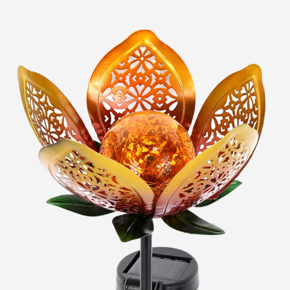 Lotus Shaped Solar Powered Lam - Outdoor Lighting Ground Fixtures avaliação e preço