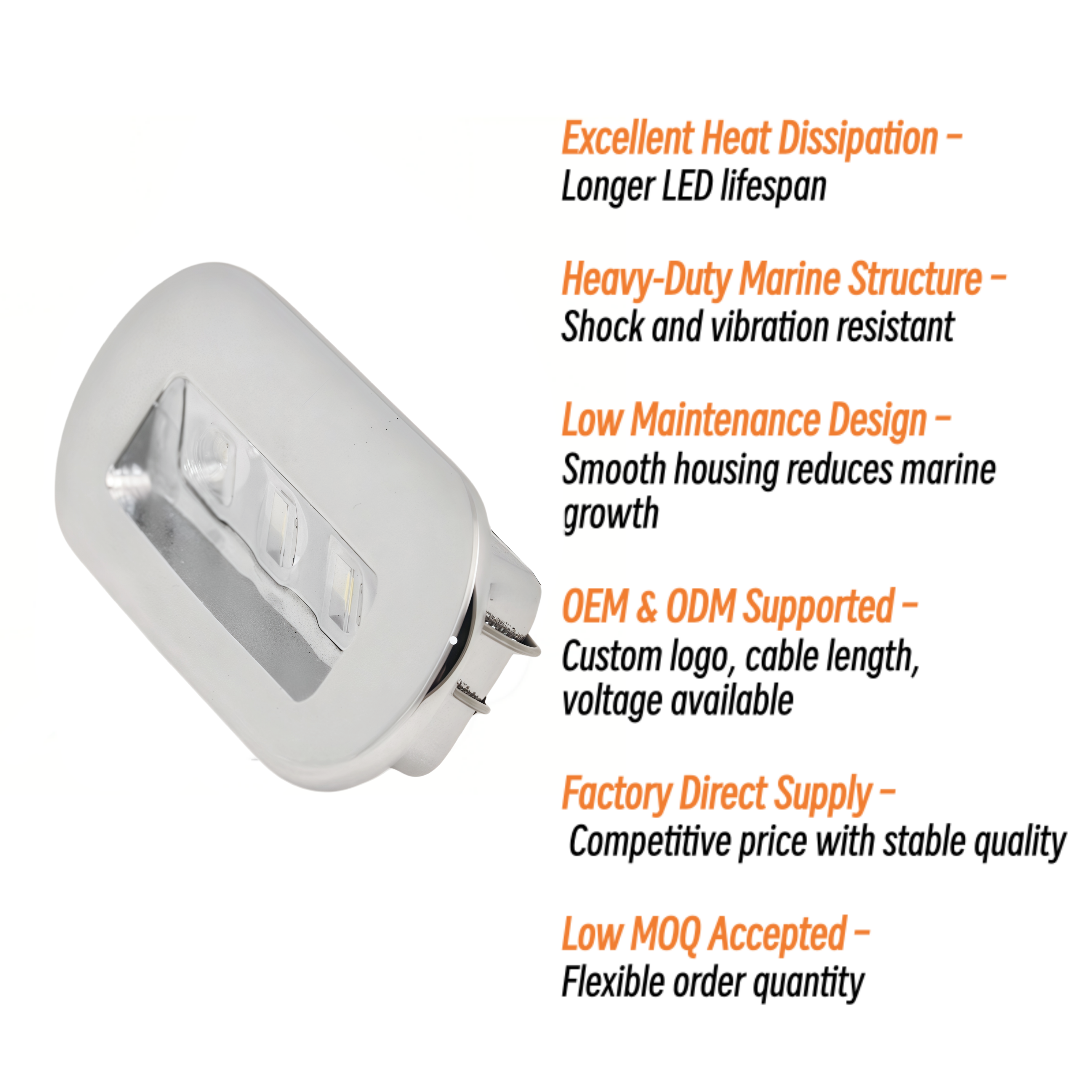3W LED Courtesy Light 12V 24V  - Deck Step Light avaliação e preço