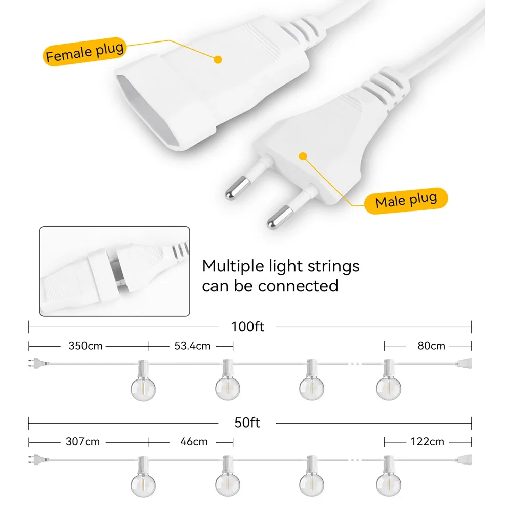 30M 15M Fairy String Light G40 - Outdoor Lighting Driveway avaliação e preço
