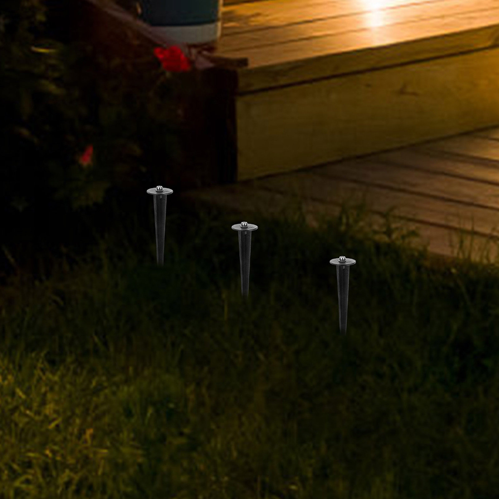 12Pcs Outdoor Solar Yard Stake - Outdoor Lighting Ground Fixtures avaliação e preço