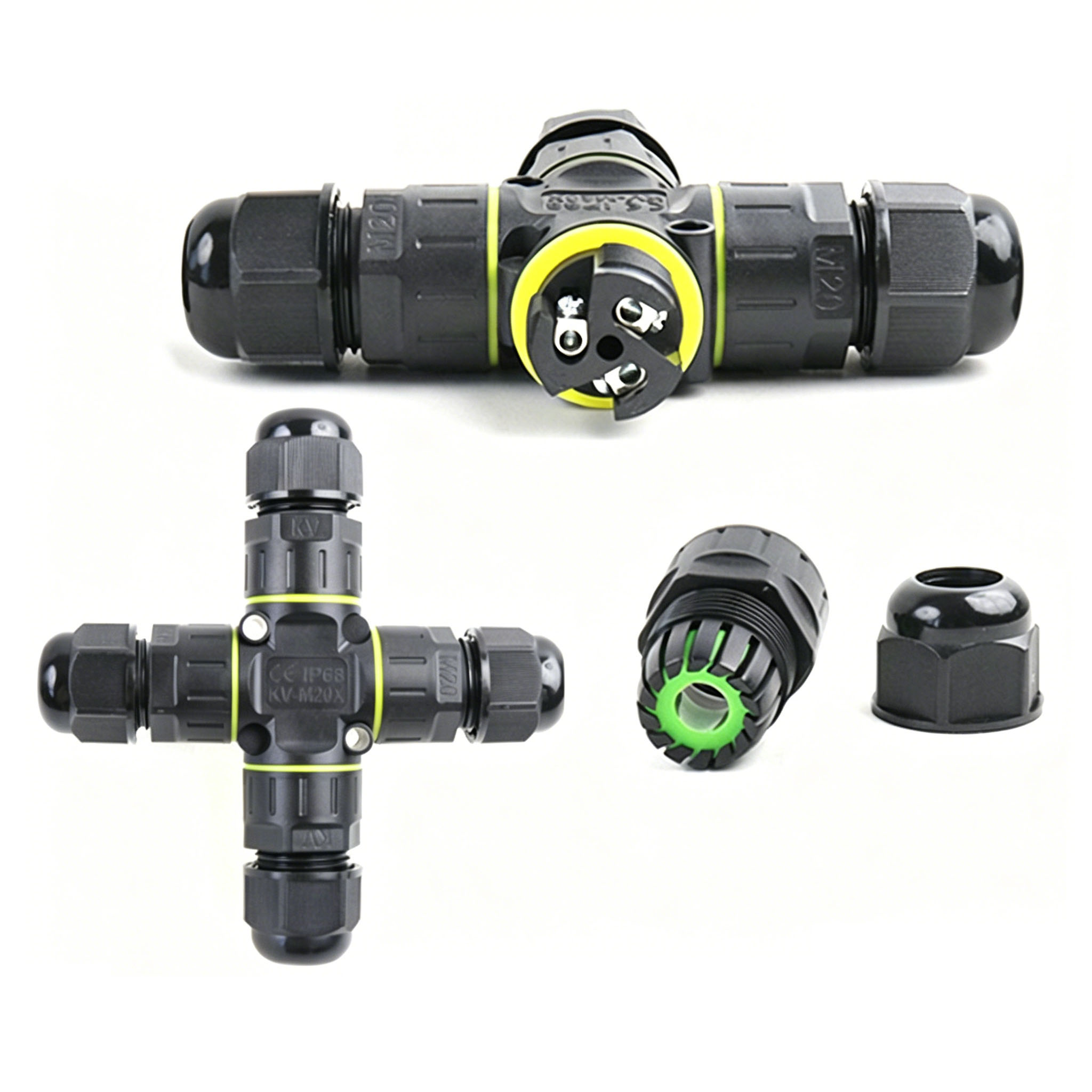 IP68 4-Way Cross Waterproof Co - Outdoor Lighting Wire Connectors avaliação e preço