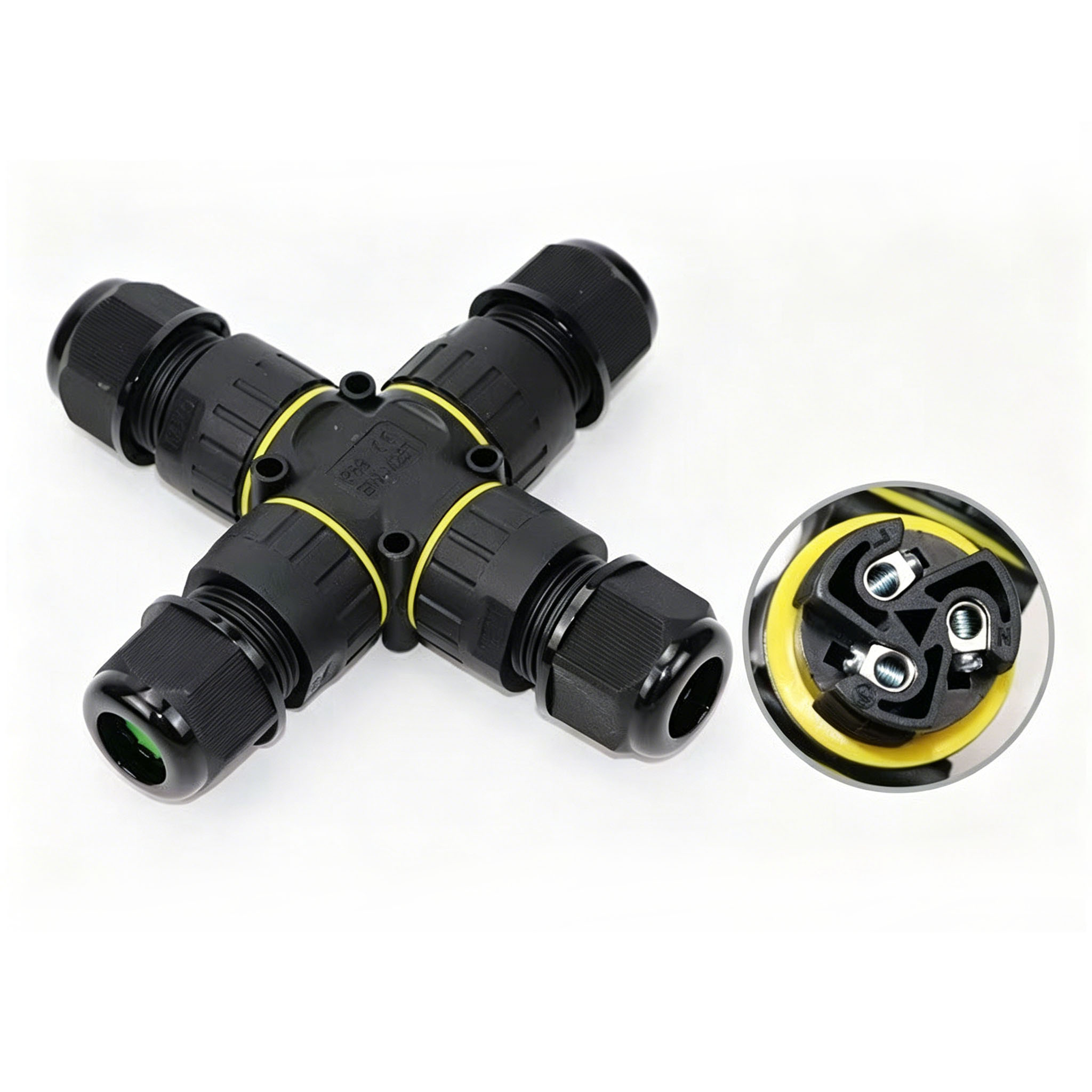 IP68 4-Way Cross Waterproof Co - Outdoor Lighting Wire Connectors avaliação e preço