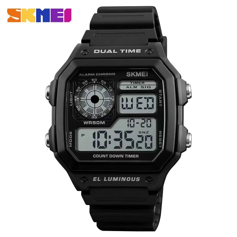 Skmei  Fashion Men PU Strap Mu - Outdoor Lighting Zones avaliação e preço