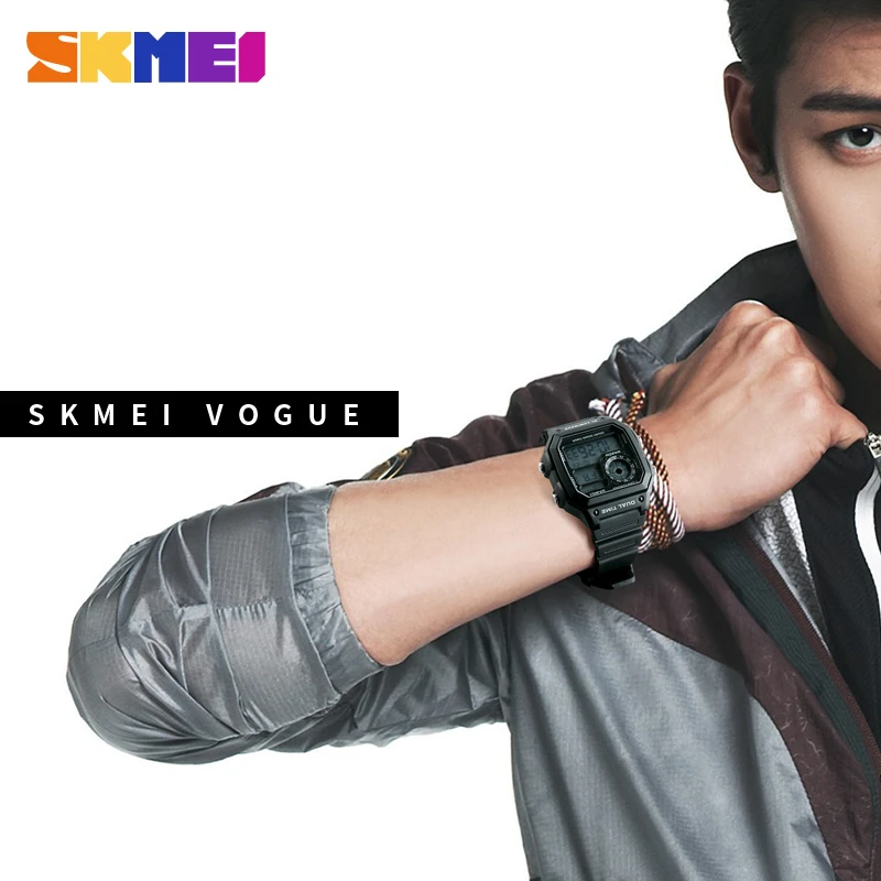Skmei  Fashion Men PU Strap Mu - Outdoor Lighting Zones avaliação e preço