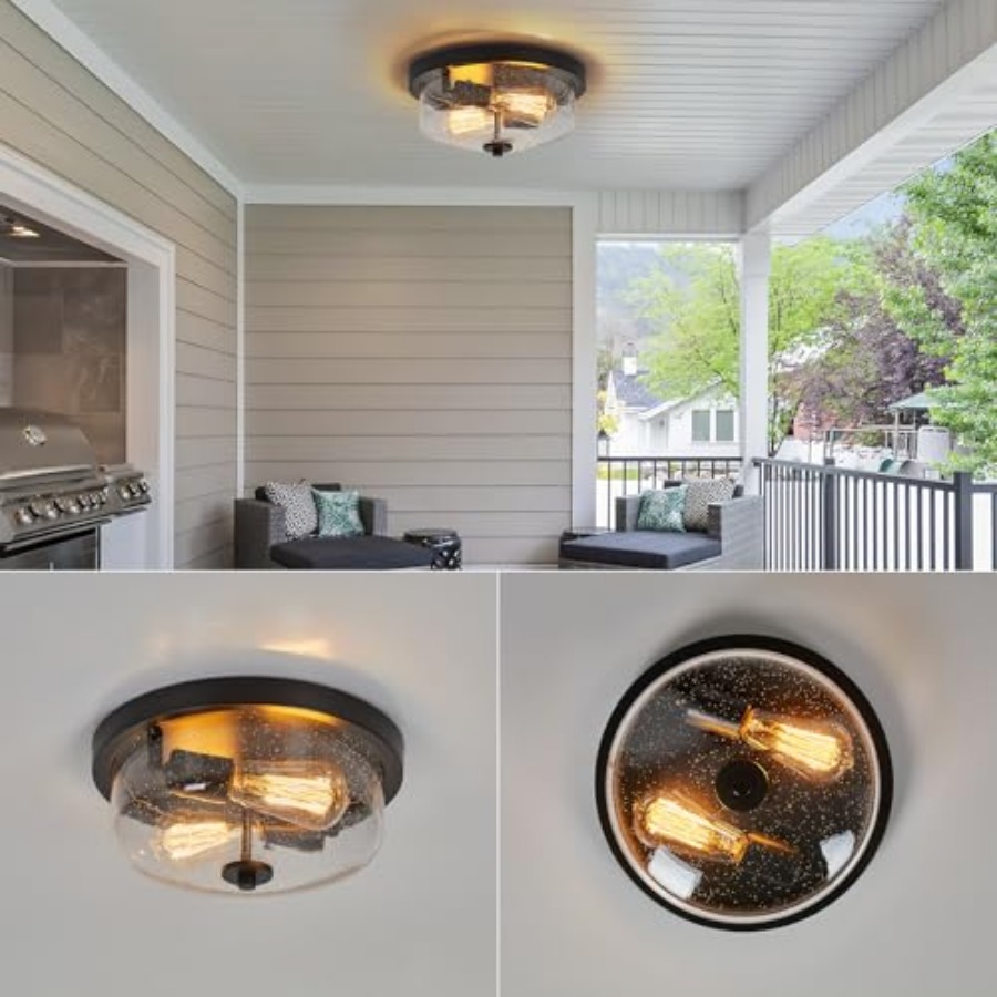 Flush Mount Ceiling Light Farm - Lighting Fixture Outdoor avaliação e preço